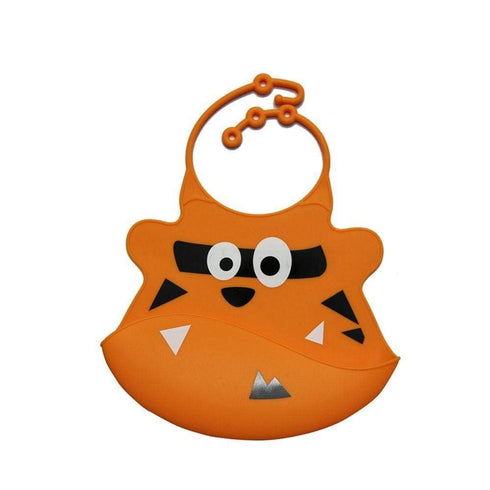 AussieSuperStore Homeware Supplies Reusable Silicone Baby Bibs - Orange Reusable Washable Silicone Baby Todder & Bibs | Kids & Baby Products CBBIBORG